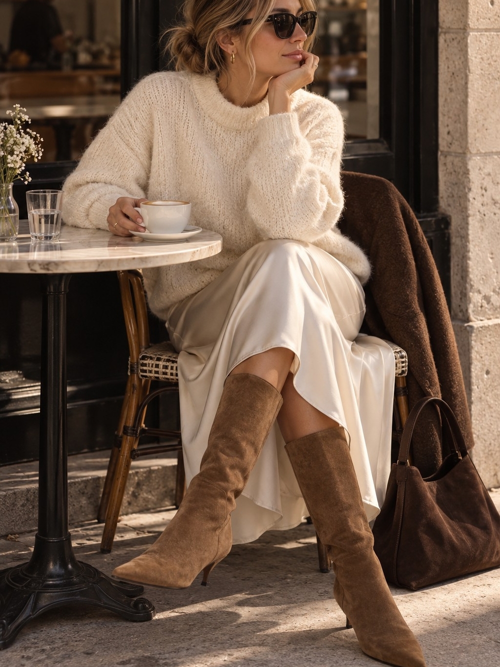 Madewell Wool & Alpaca Blend Bouclé Oversized Crewneck Sweater
